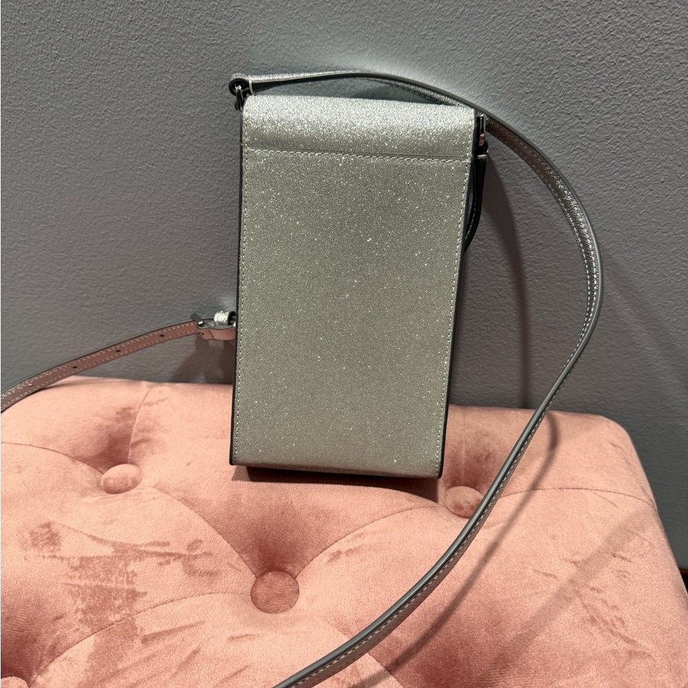 Kate Spade Glittery Silver Crossbody Bag - Picture 2 of 4